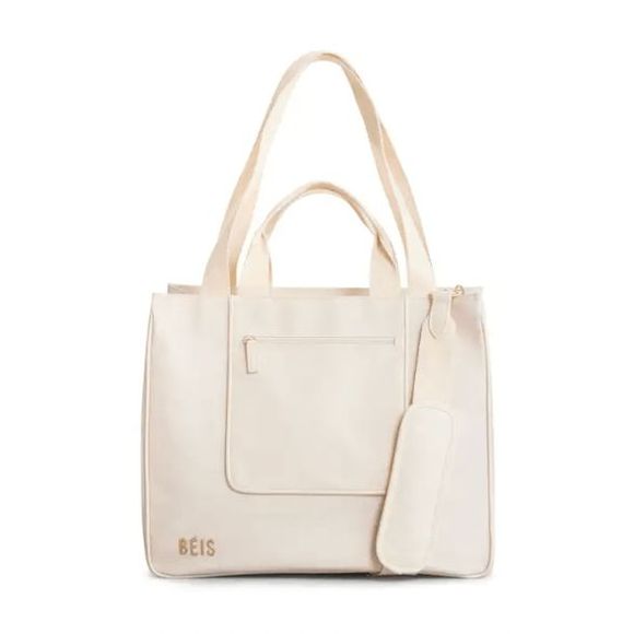 NWT BEIS The East/West Tote - Fall Collection in BEIGE - Picture 2 of 7